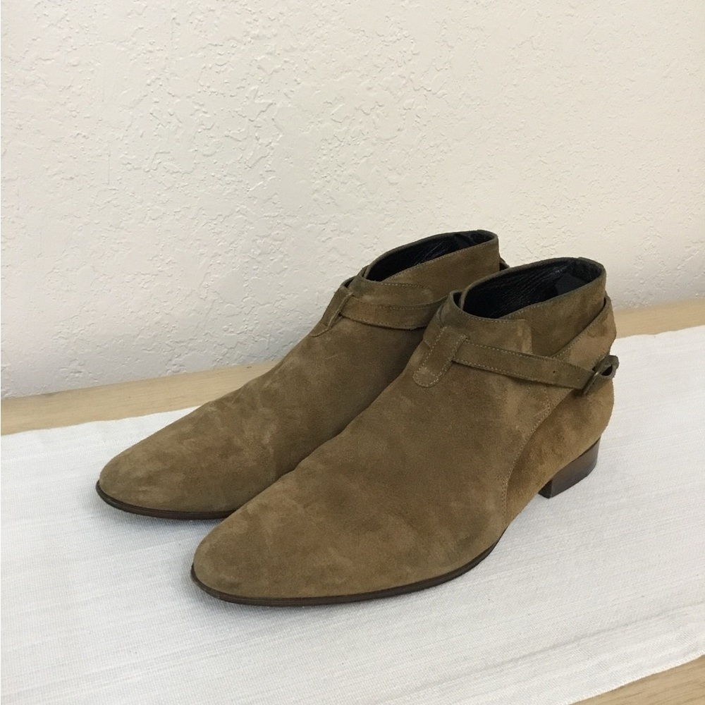 Saint Laurent Jodphur Tan Suede Ankle Boots size 42